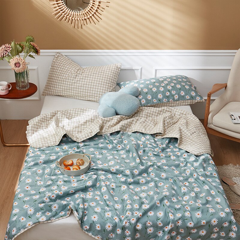 single double summer quilt washed cotton Towel Blankets Soft machine washable air condition quilt Full Queen Sofa Bed Cover