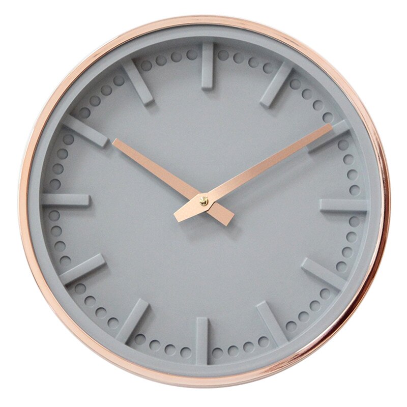 Nordic rose gold grey 3d väggklocka vardagsrum digital mute sovrum väggklocka metall zegar scienny 12 inch  ab50zb
