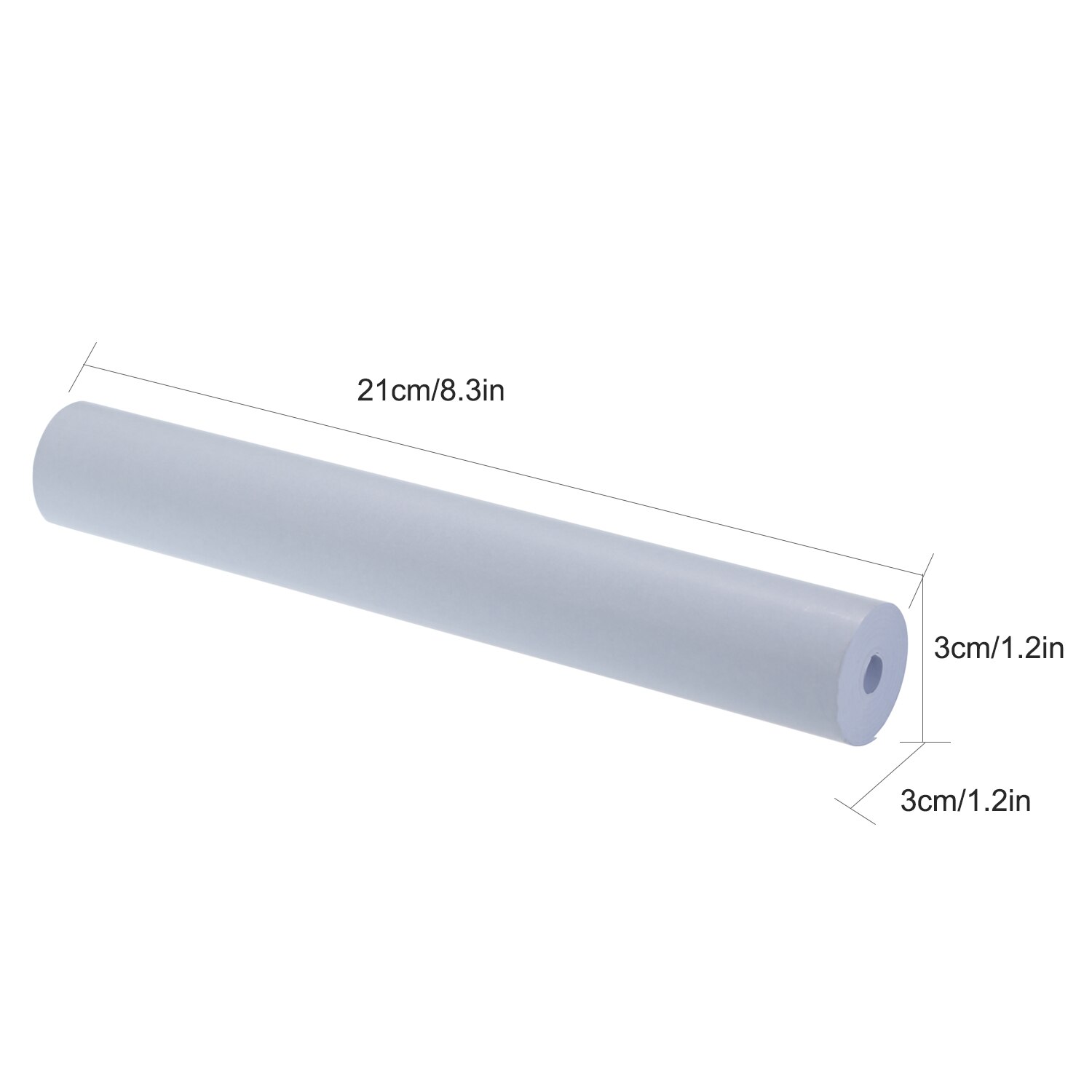 1 rulle  a4 hvid blank termoprint papir rulle 210*30mm(8.3*1.2in)  lang holdbarhed i 10 år
