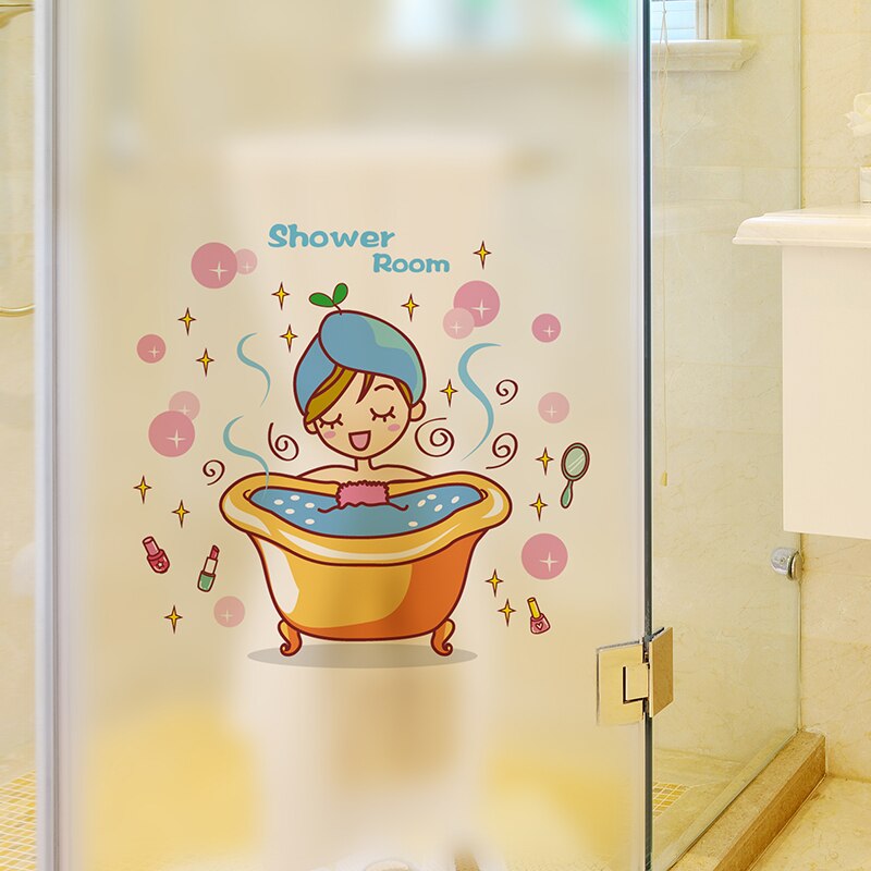 Pegatinas de pared autoadhesivas con de comida creativa para chica encantadora, decoración de pared de cocina, baño, niños, decoración de habitación, pegatinas de arte resistentes al agua DC5