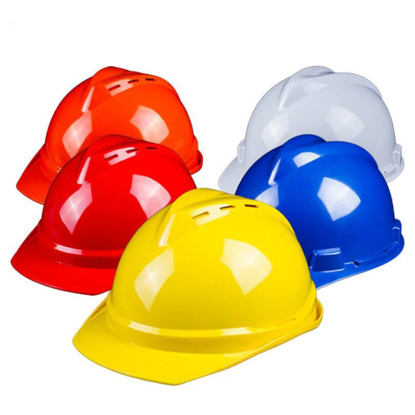 Safety Helmet Work Hard Hat Cap Warehouse Worker PE Plastic Insulation Material Red Yellow Workplace Safety Head Protection