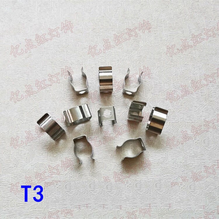 T4 T5 T8 Stainless steel material, Fluorescent Tube Clip Holders, Tube Holder LED Tube Lamp Bases Bracket U Clips Easy Install