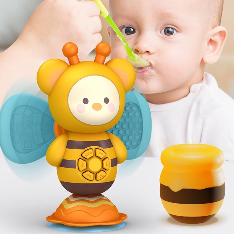 Musical Toys with Soft Bee Wings Light Sound Educational Sensory Development Activity Center Birthday for Toddlers D5QA