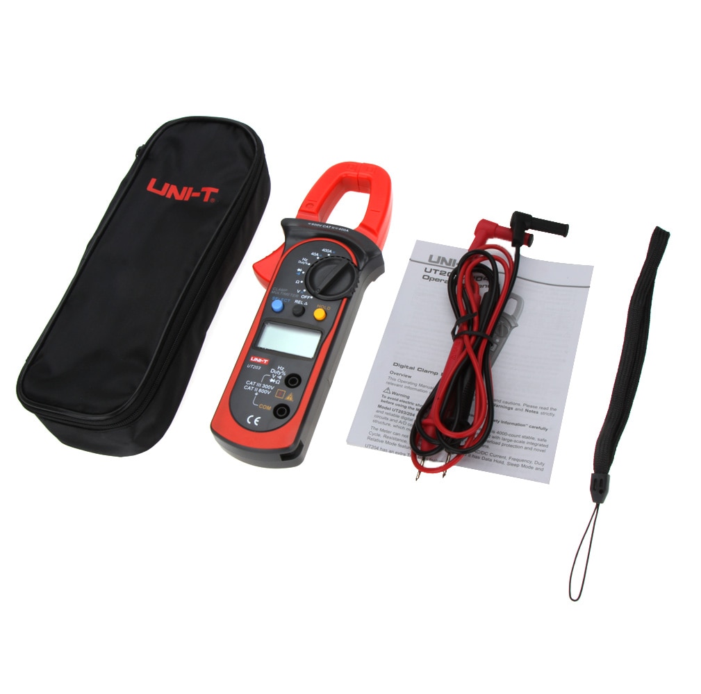 Mini Digital Multimeter UT203 With 400A AC/DC Current Tongs Clamp Meter Auto Range Diagnostic-tool High Precision Meter