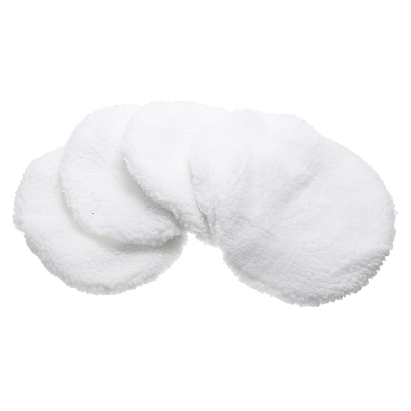 5pcs 240mm 9-10inch White Wool Polishing Buffing Buffer Sleeve Pad for Car Polisher Cleaning Tools Kit Accessories