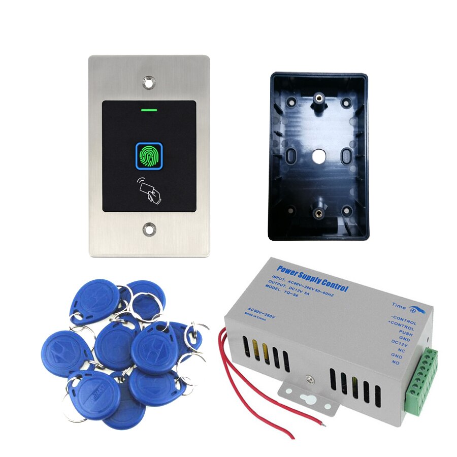 Metal Waterproof Outdoor Use Embedded Biometric Fingerprint Access Controller Standalone RFID Card Door Access Control System