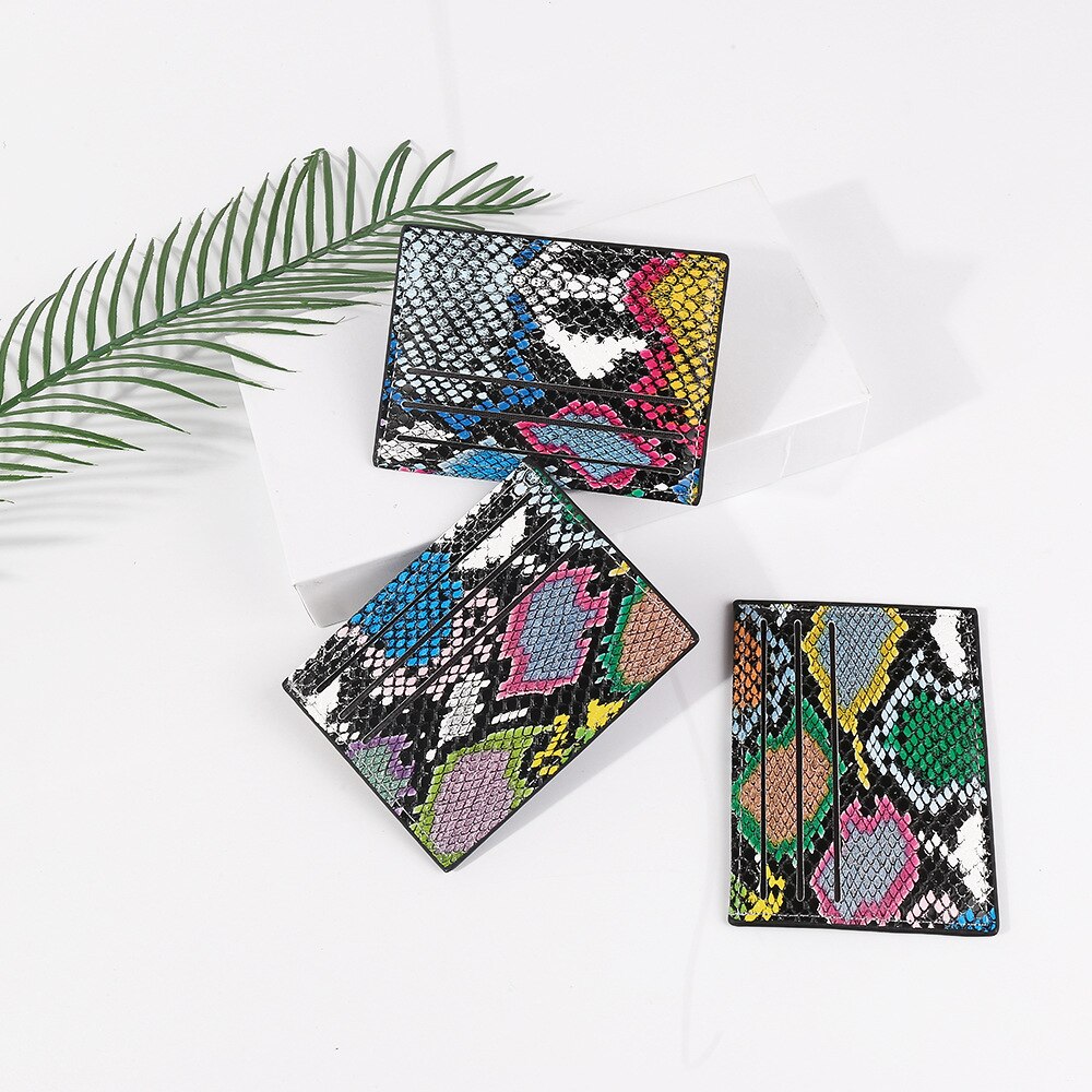 Serpentine Mini port-carte femmes petits portefeuilles en cuir PU nouvelle porte-monnaie peau de serpent dames femme tendance concepteur