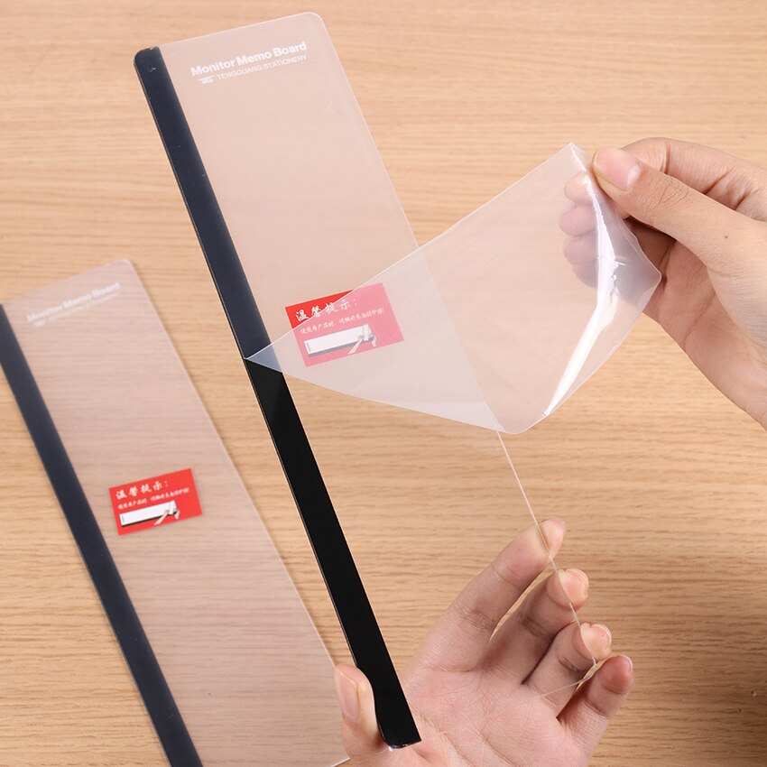 1PC Acrylic Message Board For Computer Monitors Side Panel Monitor Memo Board Writing Record Message Board Remind Memo