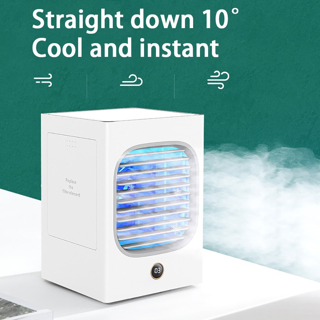 Mini Portable Air Conditioner Multi-function Sterilization Humidifier Purifier Air Cooler Fan Shaking Head Air Conditioning#gb40