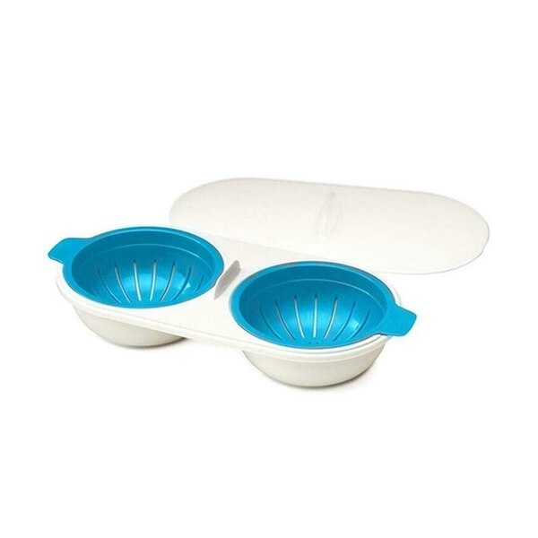 Mikrowelle Ei Wilderer Kochen Werkzeuge Mikrowelle Ei Wilderer Lebensmittel Klasse Kochgeschirr mikrowellen doppel ei wilderer kochgeschirr: Himmel Blau
