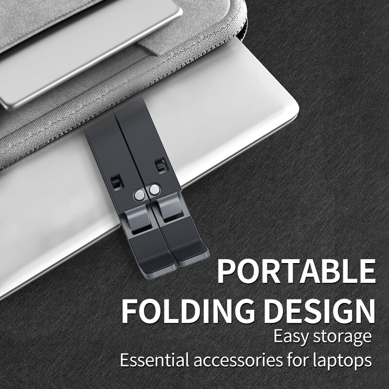 MC N3 Portable Laptop Stand Aluminium Foldable Stand Compatible with 10 to 15.6 Inches Laptops For Macbook Lenovo DELL