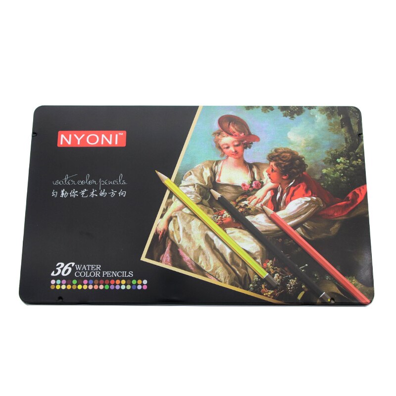 24/36/48/72 Kleur Beroep Tekening Potloden Set Water Oplosbare Kleuren Potlood Set Geschenkdoos Hand-geschilderd Leren Leveranties