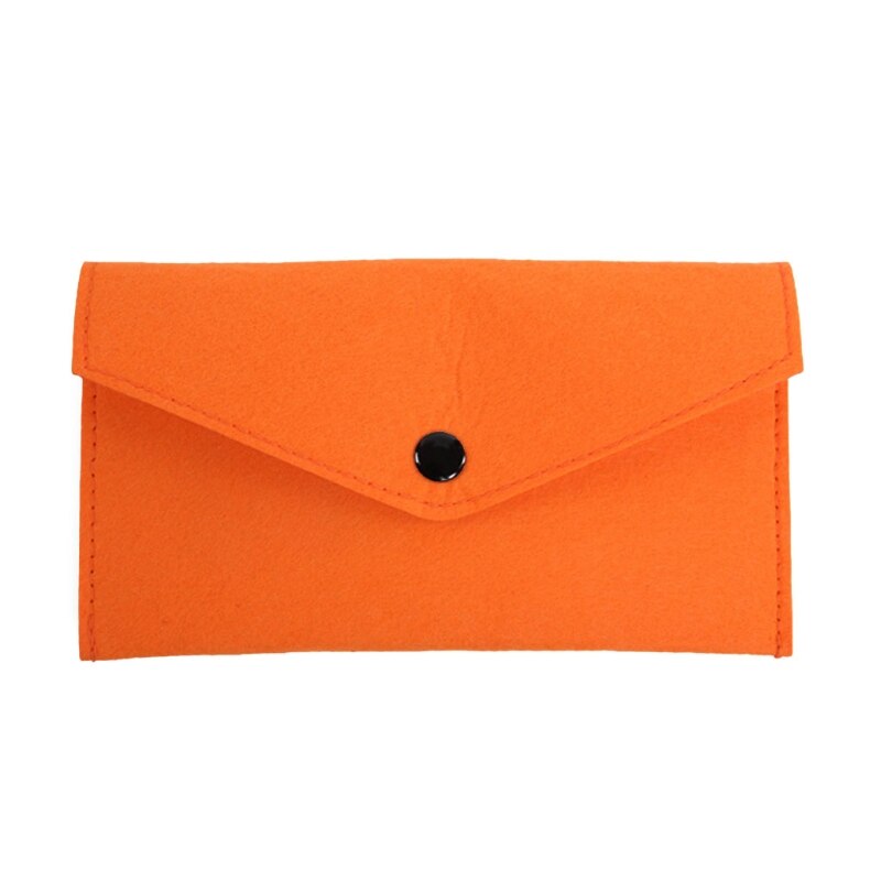 Unisex Draagbare Vilt Portemonnee Multifunctionele Kaarten Slijtvaste Telefoon Tas Mobiele Telefoon Paspoort Opslag Pocket Change Bag: Oranje