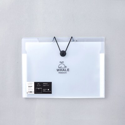 Expanding Wallet Document Bag Transparent A4 File Folder Expandable File Organizer Filling Products School Office Supplies: 12 slots whale