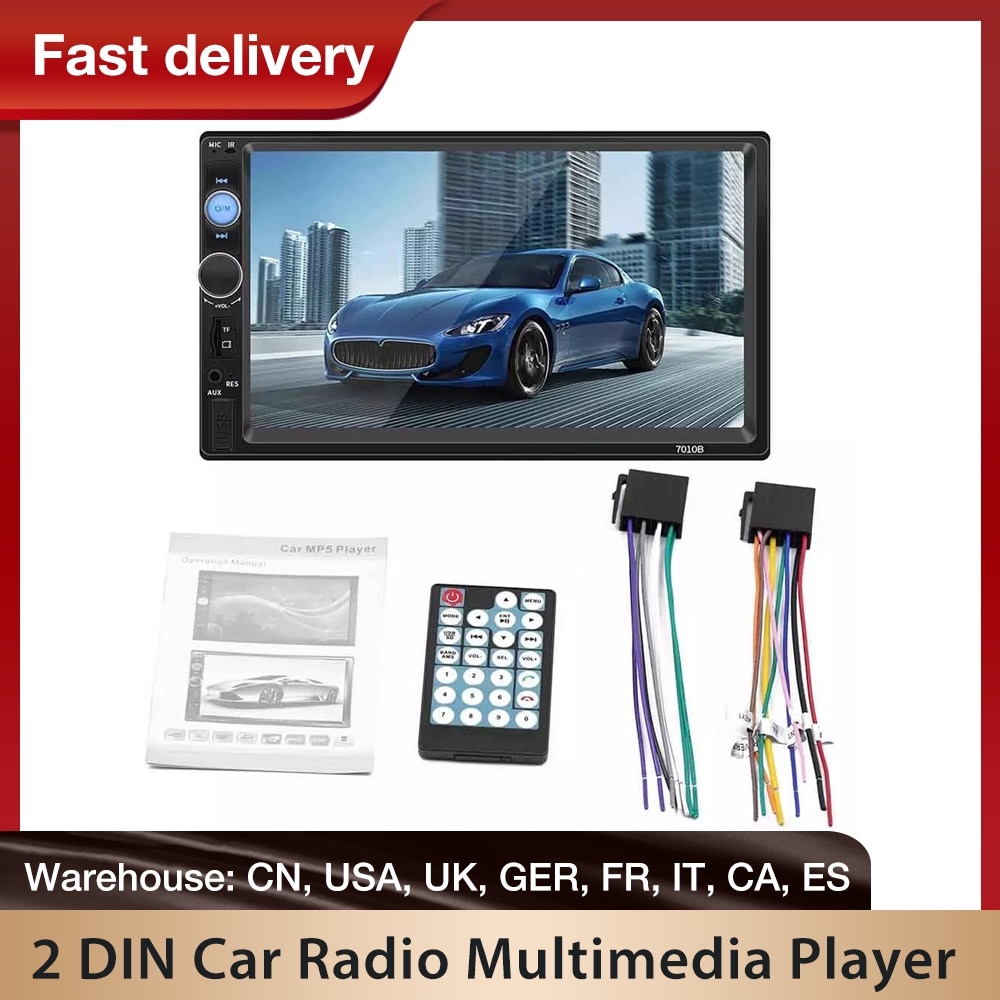 2 Din Auto Multimedia Speler Autoradio MP5 Speler Hd Touch Screen Car Audio Stereo Bluetooth Usb Aux Ondersteuning Achter view Camera