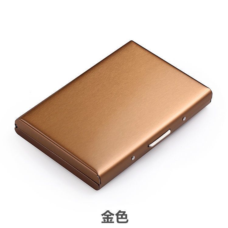 Portatarjetas DE CRÉDITO RFID, caja de paquete de Metal delgado, antimagnético y antirrobo, sostiene hasta 10 tarjetas, tarjetero minimalista de: Rojo rosado