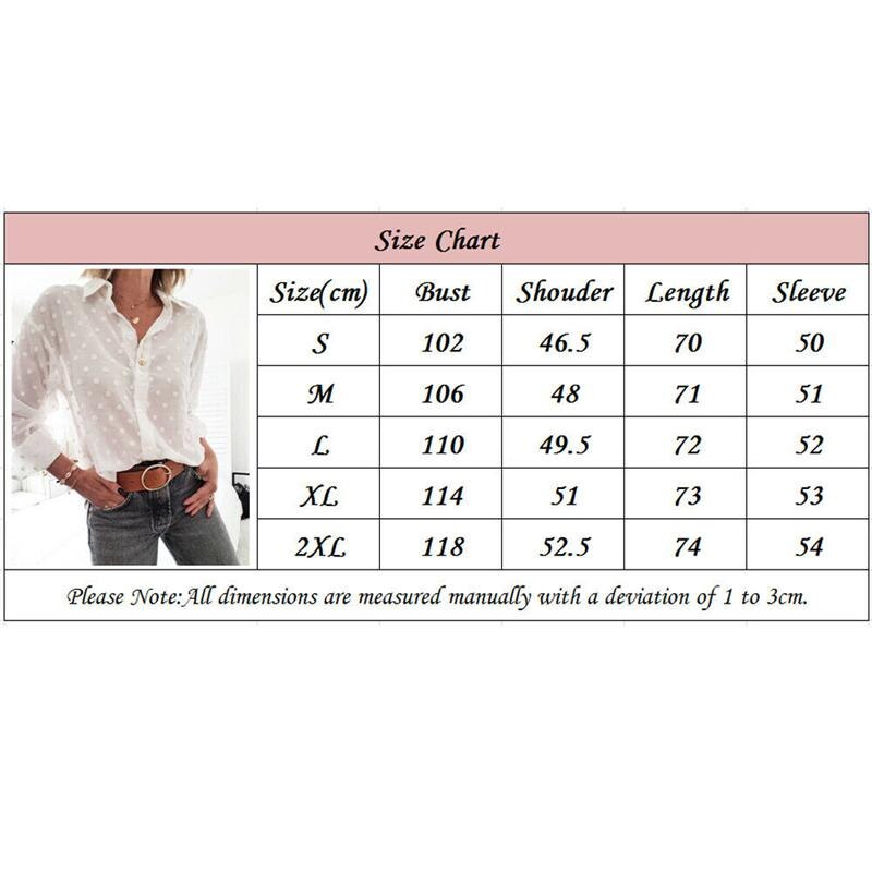 Blusas mujer de moda vit prickig blus och toppar skjorta långärmad dam toppar och blusar dam skjorta