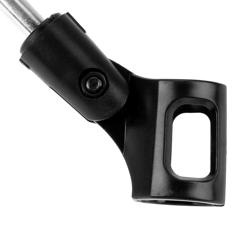 Justerbart skrivebord live radiooptagelse mikrofon telefon foldbar mikrofon holder sort dobbelt arm holder bord mikrofon holder holder