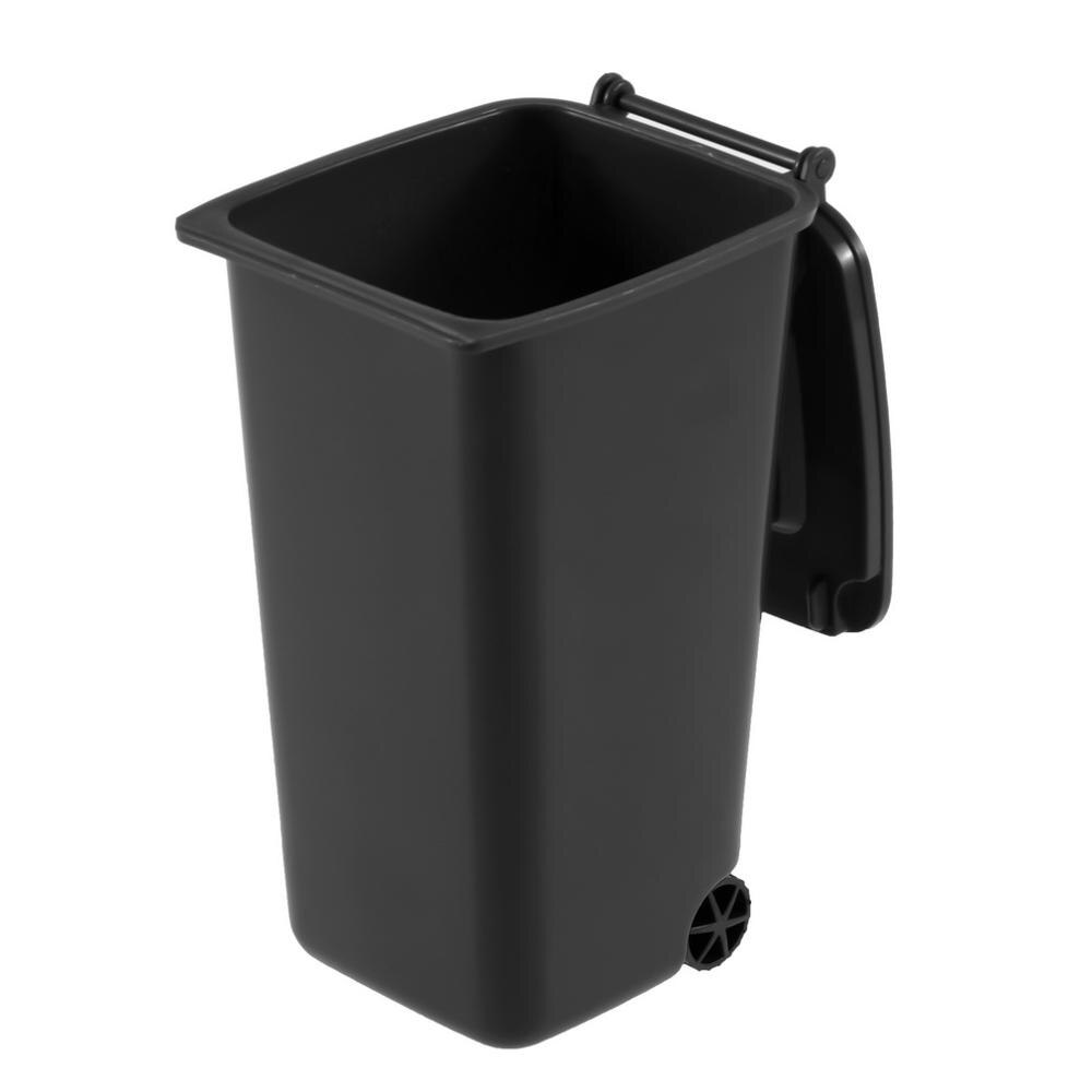 Mini Waste Bins Office Mini Plastic Wheelie Bin Desk Pen Organizer Stationery Organiser Sundry Storage Bucket