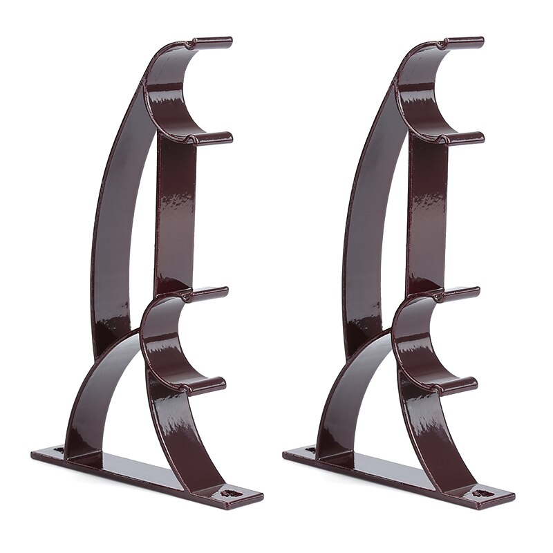 support de tige de draperie à Double rideau en alliage d'aluminium, 25mm, 2 pièces: 02