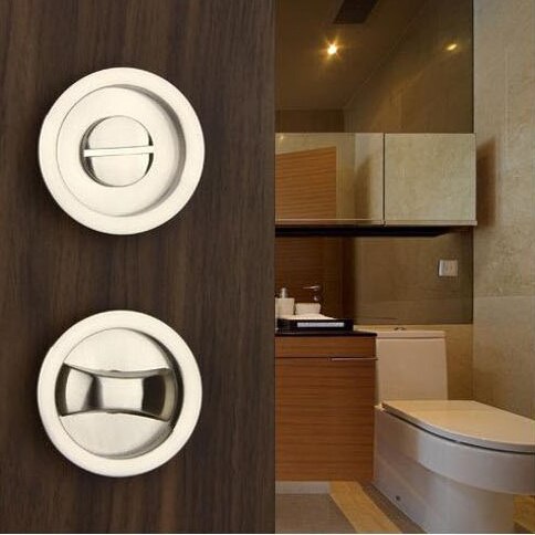 Zinc Alloy Mortice sliding door lock handles for interior door locker door pull room door handle Pulls bathroom key lock