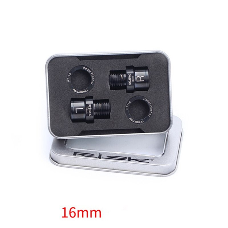 16Mm/20Mm Voor Mtb Road Fiets Pedalen Een Paar Fiets Pedaal As Extenders Fiets Pedaal Extension Bouten spacers: 16mm-BK