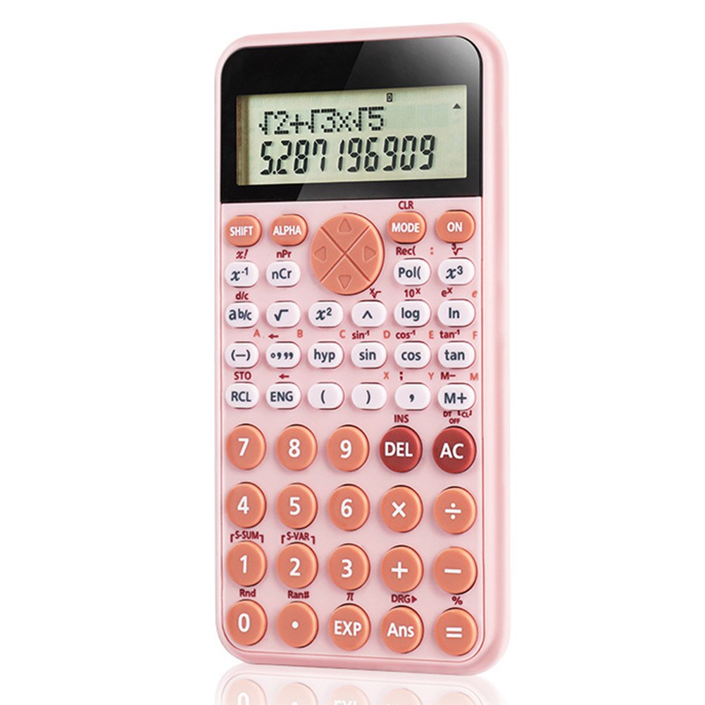 Teaching Student Two Line Display Scientific Calculator Multifunctional 12 Digits School Portable Universal Battery Powered