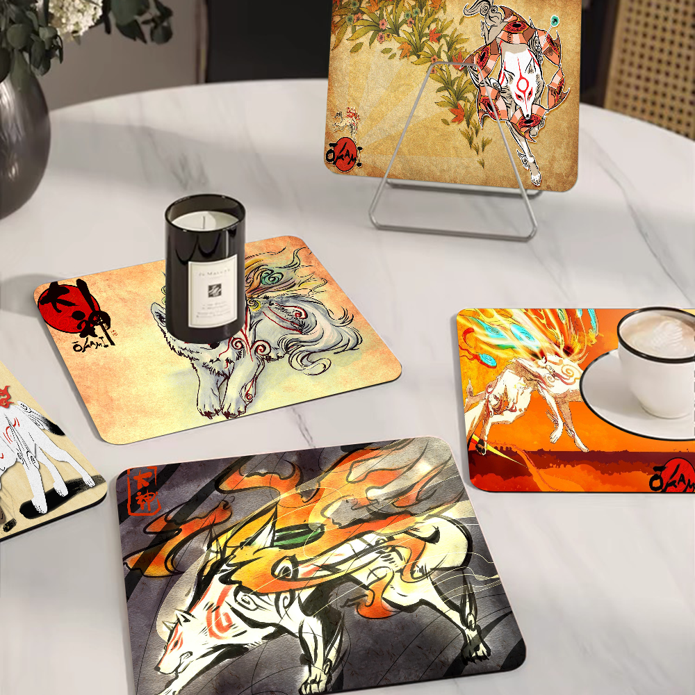 Jeu vidéo Okami Japanese Culture Kitchen Proximity Ining Polymers, Non-ald Drain Dish Mats, Coffee Pad, Heat Degree Napperon, Dinnerware