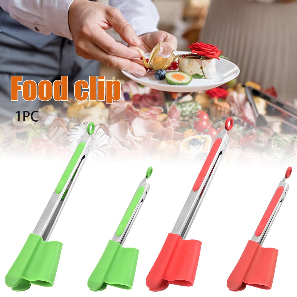Lebensmittel Zange Hause Salat BBQ Clip Wärme Beständig Restaurant Küche Spatel Kochen Multifunktionale Portion Edelstahl 2 in 1