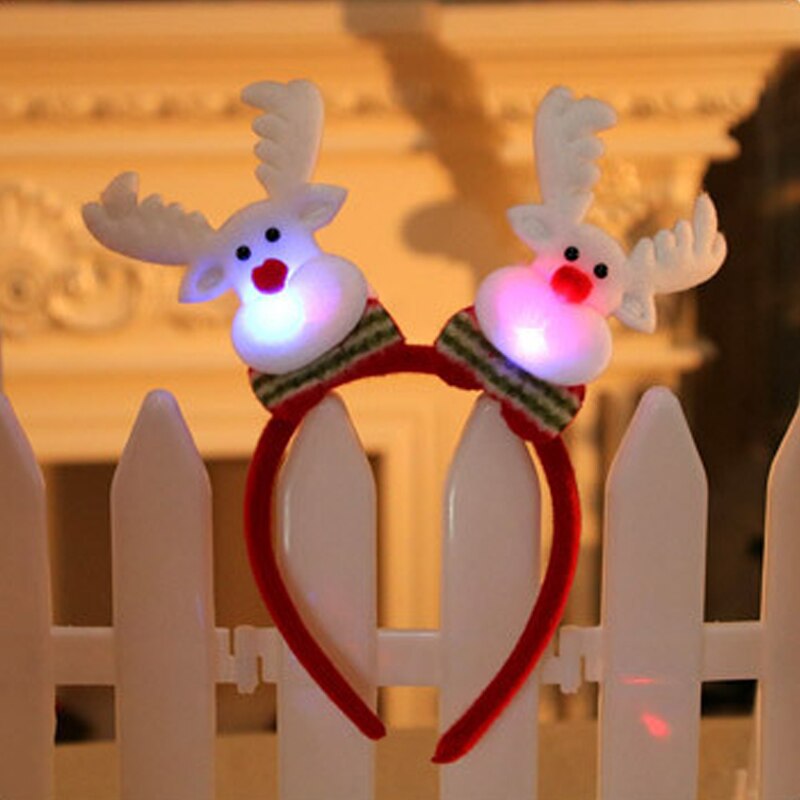 Christmas Shiny Tiara Christmas Reindeer Headband For Children Year Party Decor For Home Christmas Hair Accessories: 2