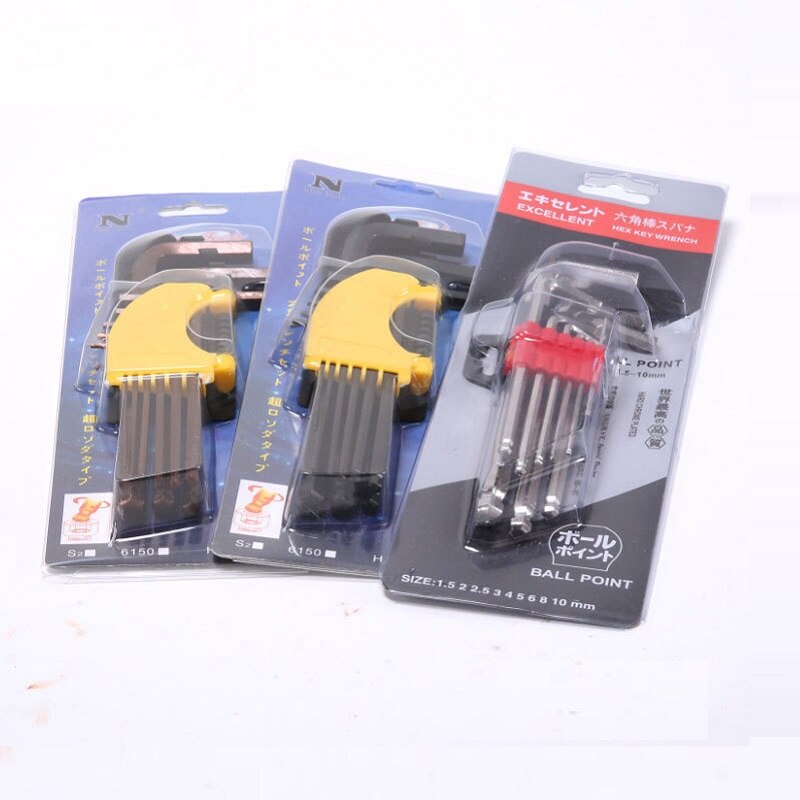 7Pcs/Set Stainless Steel Hexagon Wrench Spanner Hand Tool Triple Cross L Shape 90Degree Angle Long Arm Torx Star Repair Kit DIY