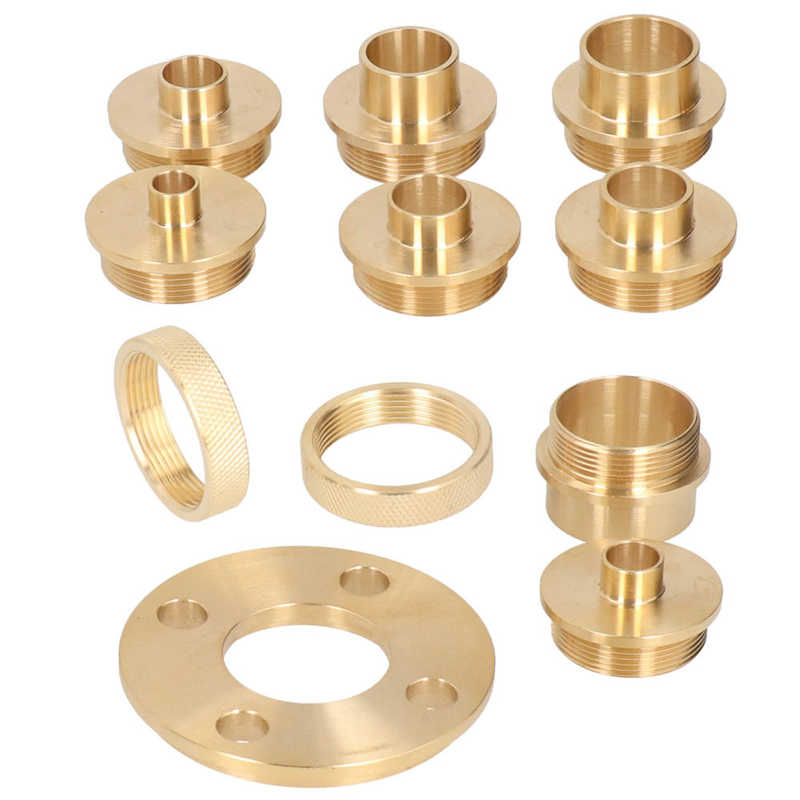 11Pcs/Set Brass Template Router Guides Kit with Lock Nut Adapter Router Accessory Decoration Tool