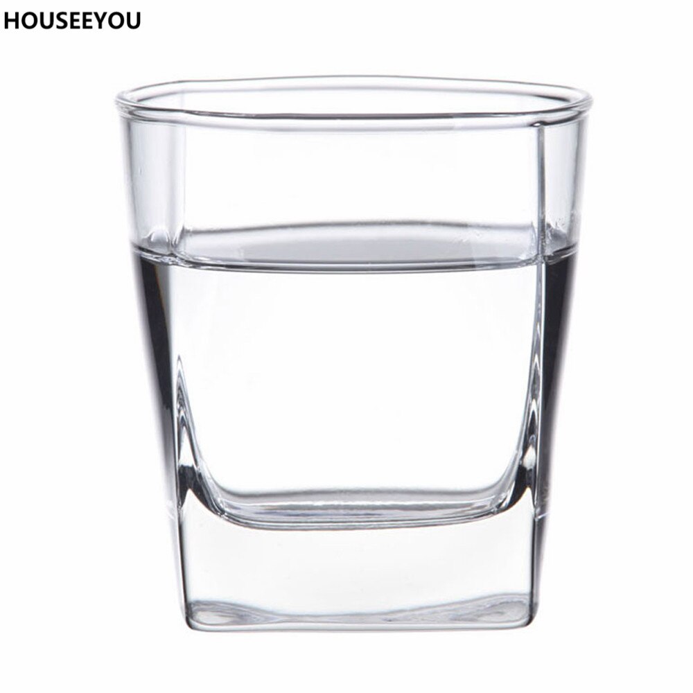 Vasos cuadrados de cristal para Bar y hogar, vasos de a la de 300ml, color blanco, vasos de whisky, vasos pequeños de vino