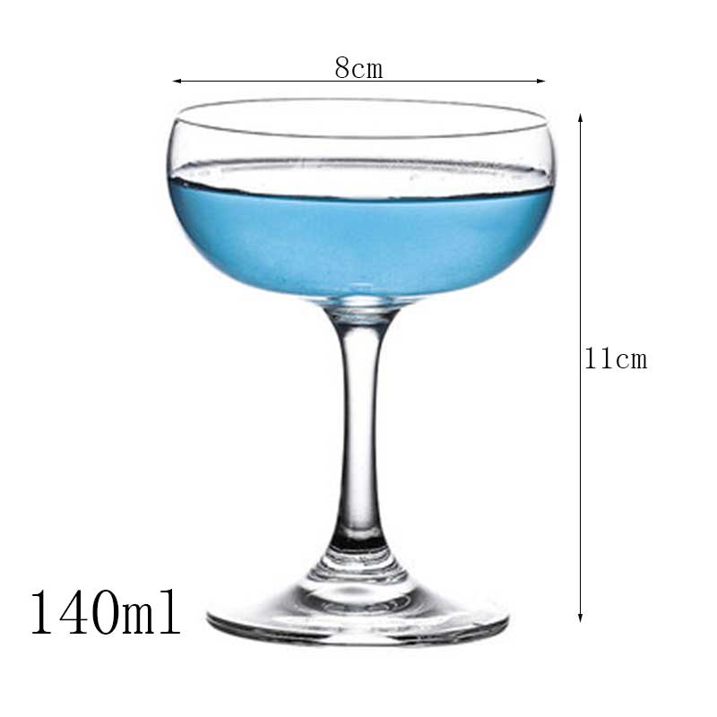 1Pcs Cocktail Glass Kitchen Bar Wine Glass Martini Cup Champagne Flutes Goblet Cup Wedding Party Drinking Glasses vaso: L