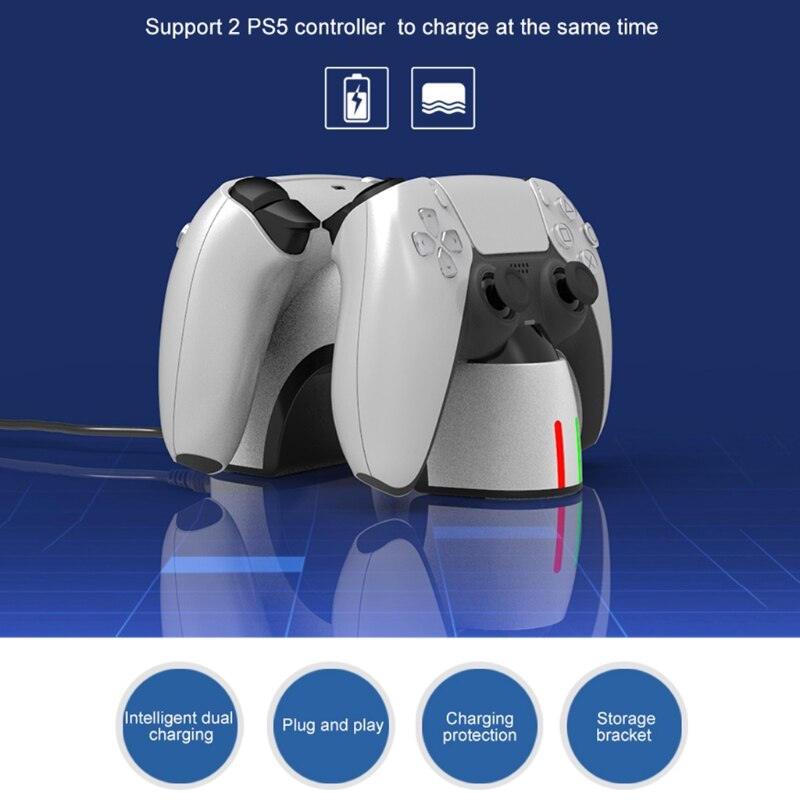 Base de carga táctil para mando de PS5, soporte de almacenamiento de carga doble, molde privado, accesorios