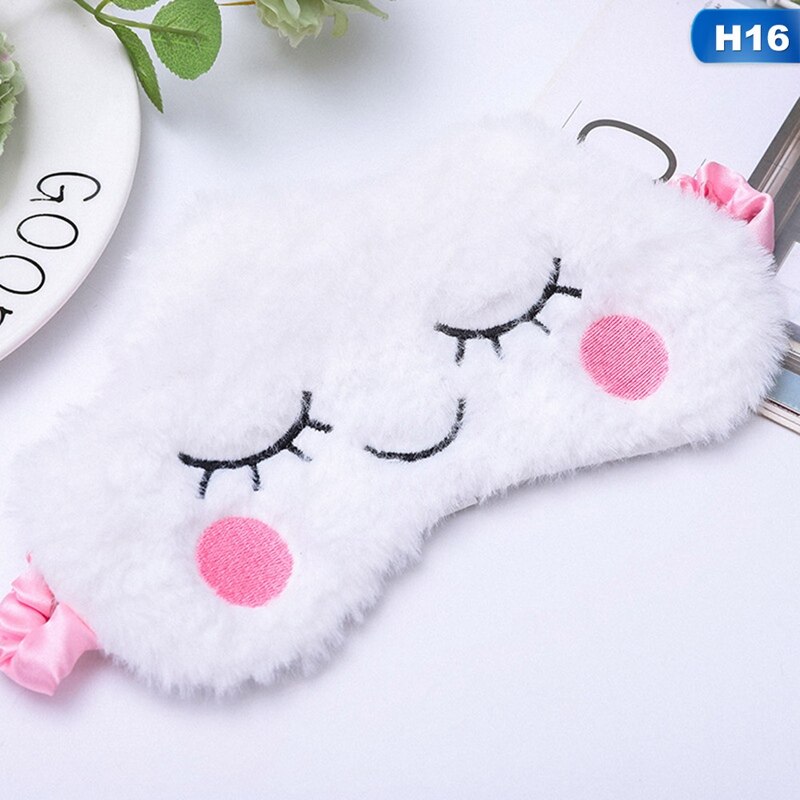 Licorne oeil masque dégradé coloré dessin animé Animal masque de couchage en peluche oeil ombre couverture ombre approprié voyage maison fête: 16