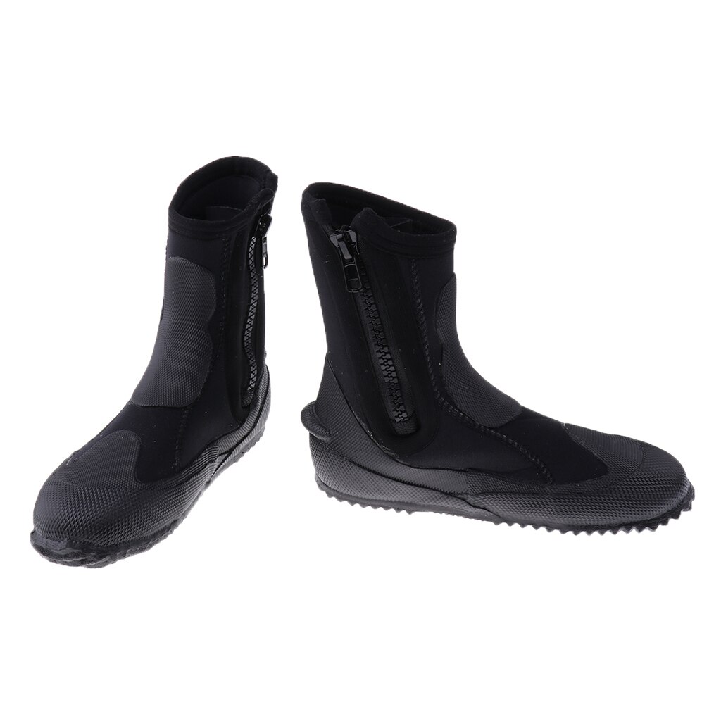 Botas de neopreno con cremallera para buceo, surf, kayak, navegación, 5mm