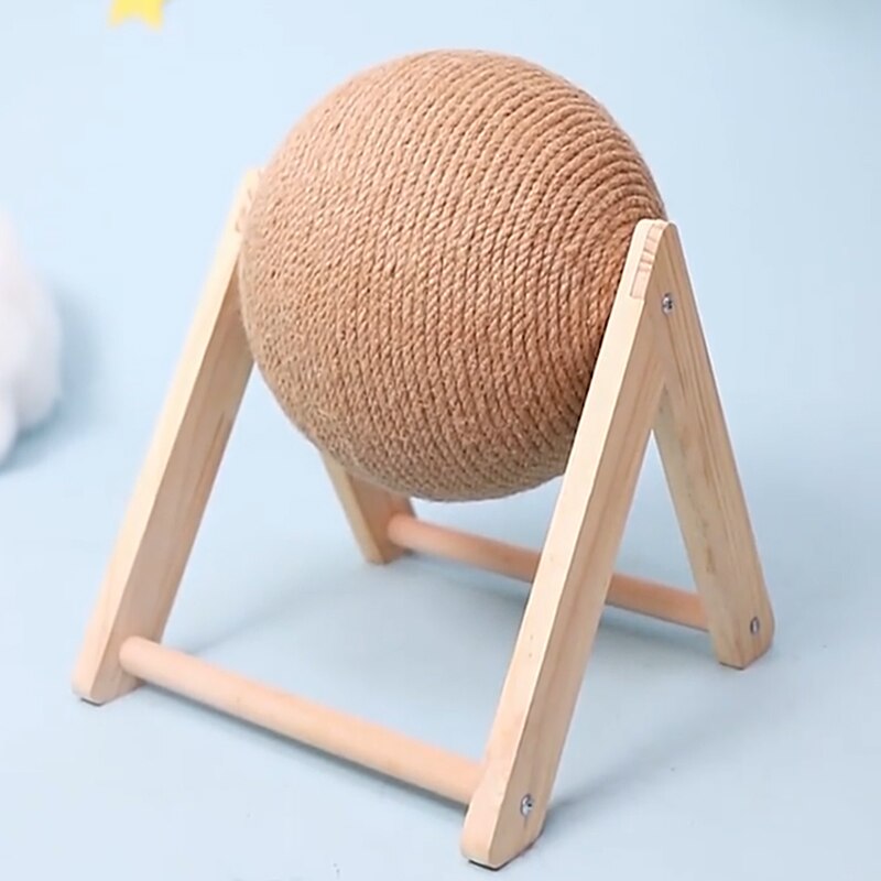 Sisal Rope Cat Scratcher Ball Toys Interactive Scratching Post kitten Toy Furnature Scraper Grinding Scratch Board Ball for Cats: A-V type / S