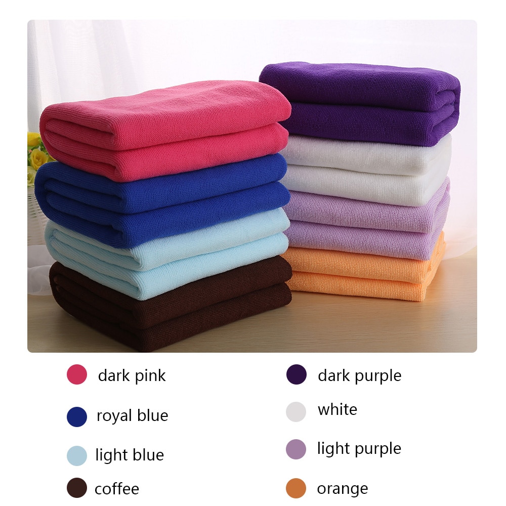 1pc färgglada 70 x 140cm snabbtorkande badlakan absorberande strandhandduk rosa mikrofiber fleecefilt torkande badstrandshanddukar