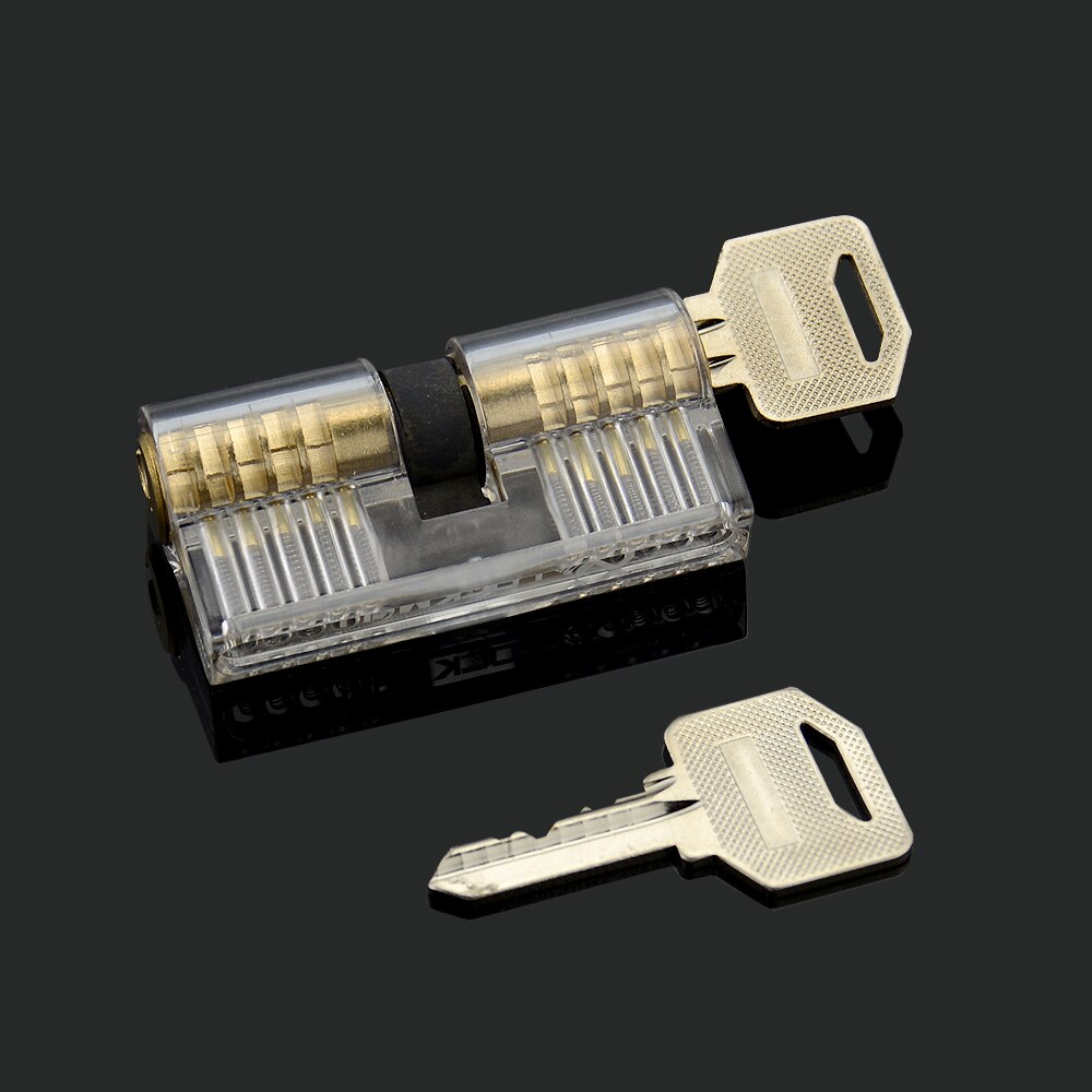 KEYTOOL 7 unids/lote transparente cerraduras de combinación de entrenamiento para cerrajero herramientas de formación Visible de la cerradura