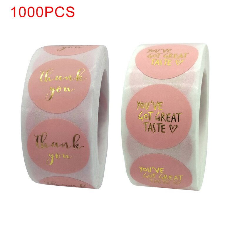 1000 stuks/partij ronde natuurlijke kraft handgemaakte stickers scrapbooking voor verpakking zelfklevende bedankstickers en zegellabels voor kantoorgebruik: C9 c10