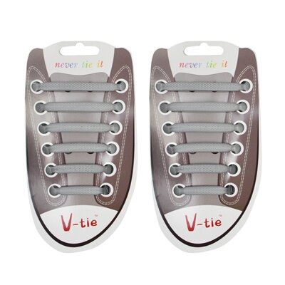 Cordones elásticos de silicona para niños, para primeros pasos, para zapatillas de deporte, impermeables, 1 juego/12 Uds.: silver