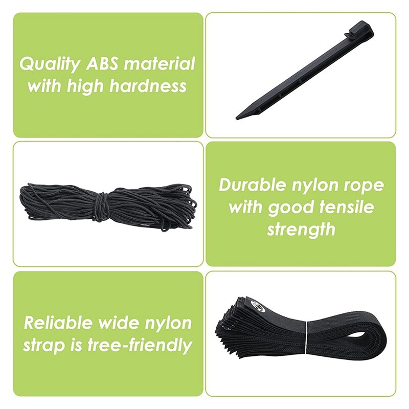 31 Pcs Tree Stake Kits,Anchoring Tree Stakes+Tree Straps+Rope for Young Trees Against Wind,for Sapling Straight Up Fix