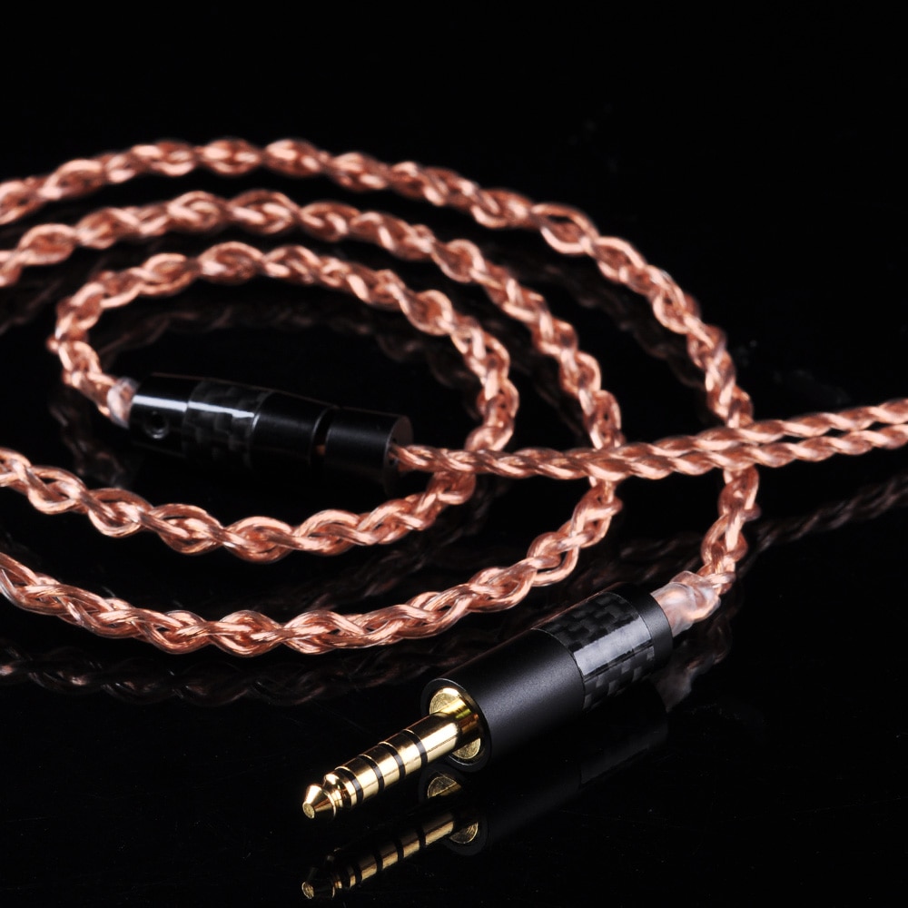 OFHC 24 AWG 6N de cobre de alta pureza Cable 2,5/3,5/4,4mm equilibrado Cable con MMCX/2PIN/QDC para BL-03 BLON ZS10 PRO ZSX C12 BA5