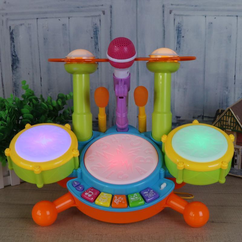 Baby muzikaal drum speelgoed, kinder jazz drumstel, elektronisch percussie muziekinstrument, educatief speelgoed voor kinderen van 3 jaar
