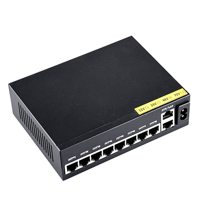 8 + 2 Standard POE Schalter Netzwerk Splitter 10-Hafen Schalter kabellos AP Überwachung Schalter: UL