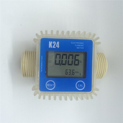 High-precision K24 Turbine Electronic Digital Flow Meter Methanol Diesel Kerosene Oil Urea Flow Meter/electronic Meter: Blue