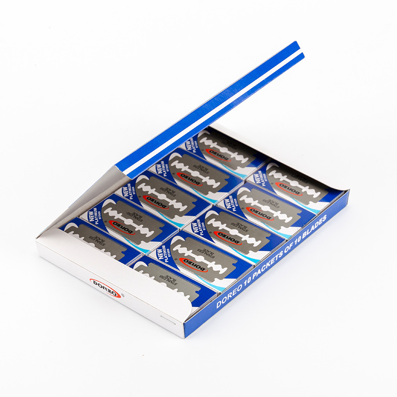 100Pcs Double-sided Razor Blades Stainless Steel Safety Men Shaving Blade for Classical Barber Manual Shaver Face Care Tool