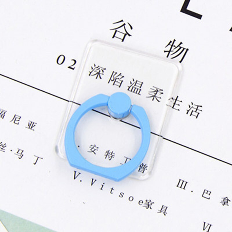 Universal Hd transparent Mobile Phone Holder Candy Color Phone Ring Holder Cell Phone Stand Finger Ring Holder Soporte Celular: 8