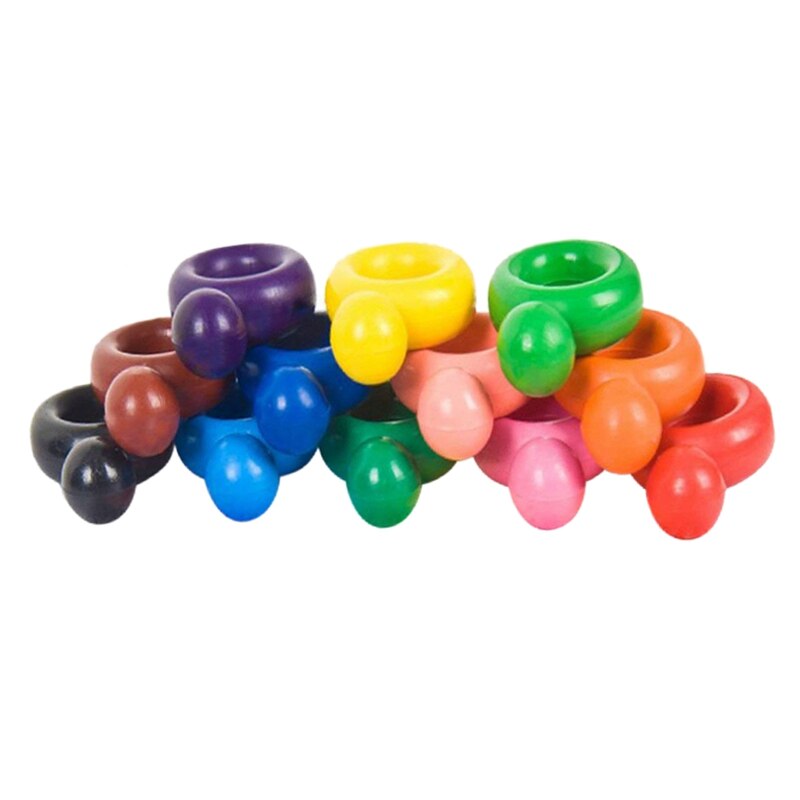 1 set 9 färger kritor giftfria färgkritor äggtvättbara pinnar stapelbara leksaker & 1 set 12 färger färgkritor för bebisar, ri
